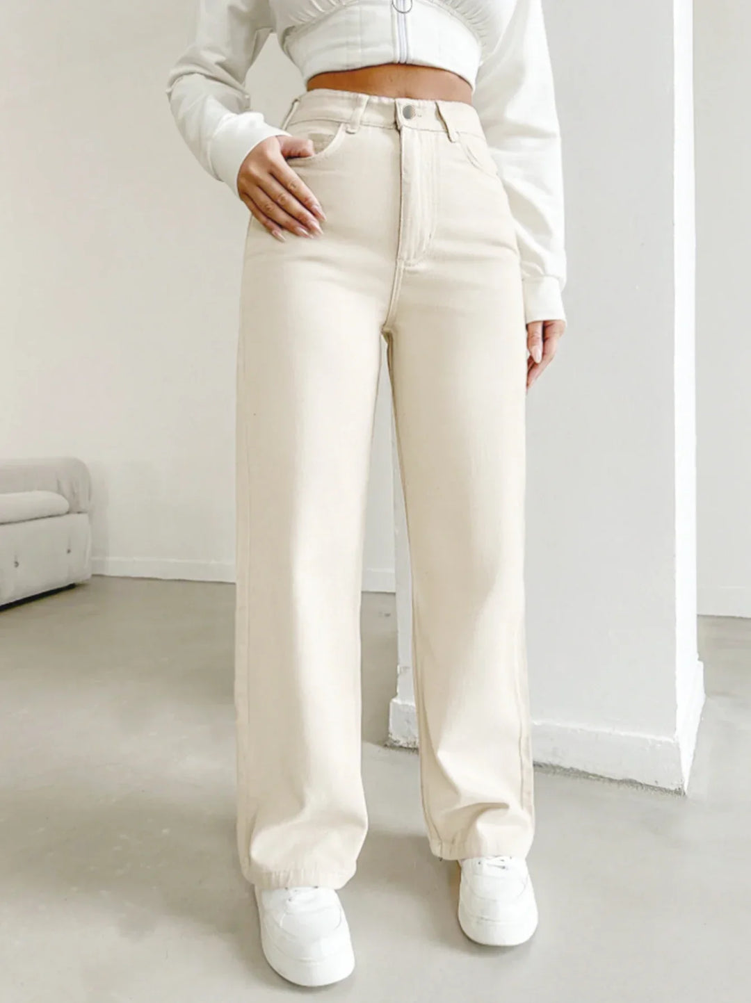 Bella | Women's High Waist Straight Leg Pants