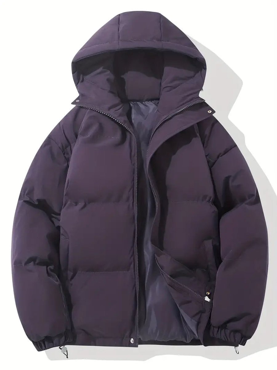 Women's Hooded Puffer Winter Jacket Zip-Up Oversized Coat