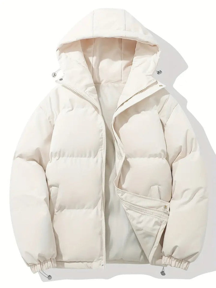 Women's Hooded Puffer Winter Jacket Zip-Up Oversized Coat