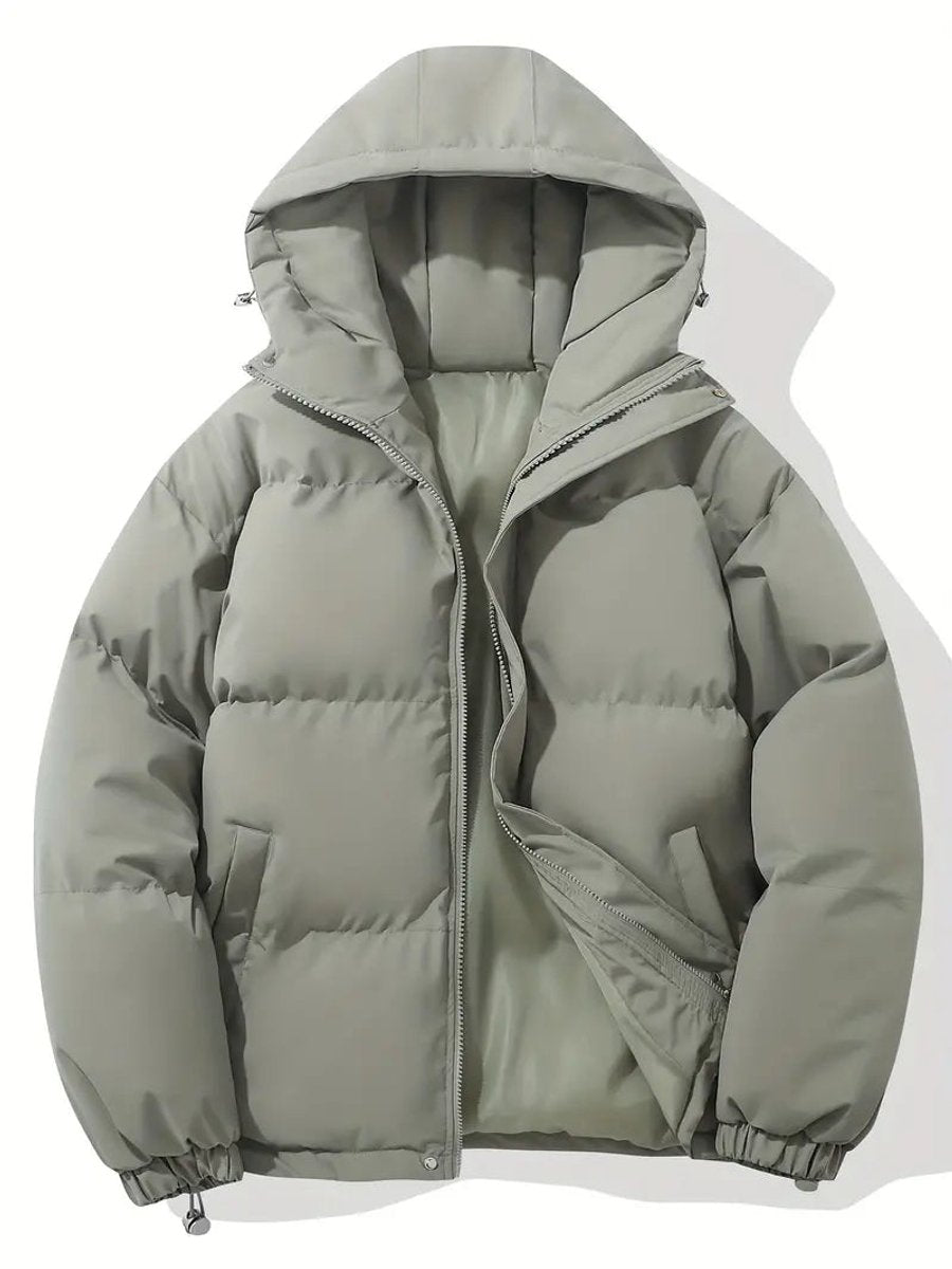 Women's Hooded Puffer Winter Jacket Zip-Up Oversized Coat