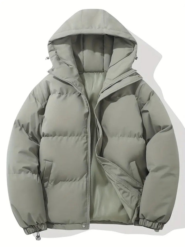Women's Hooded Puffer Winter Jacket Zip-Up Oversized Coat