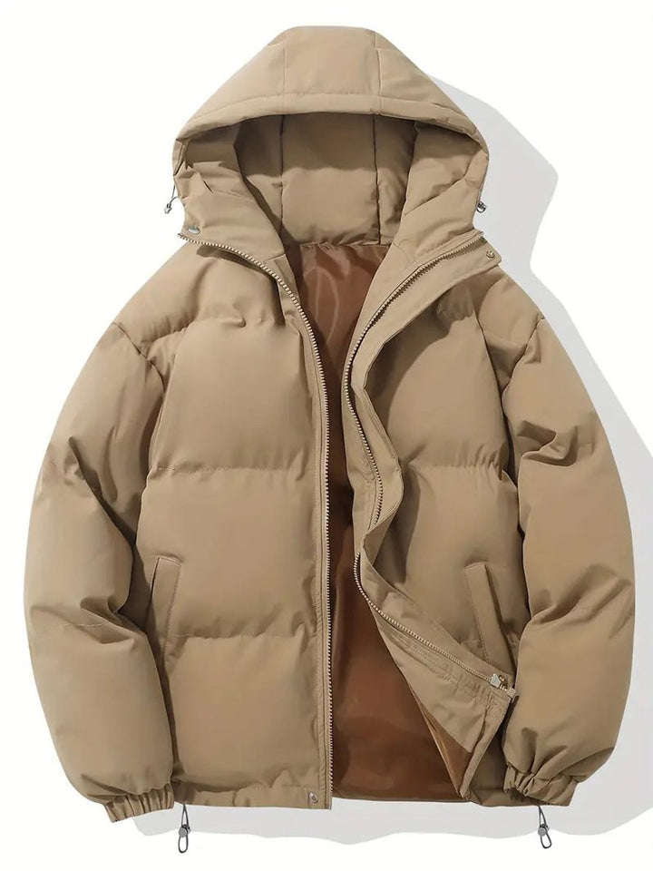 Women's Hooded Puffer Winter Jacket Zip-Up Oversized Coat