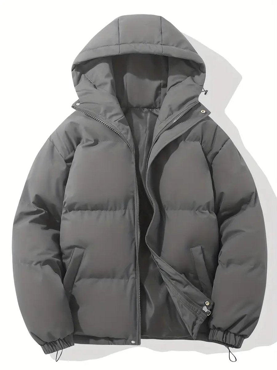 Women's Hooded Puffer Winter Jacket Zip-Up Oversized Coat