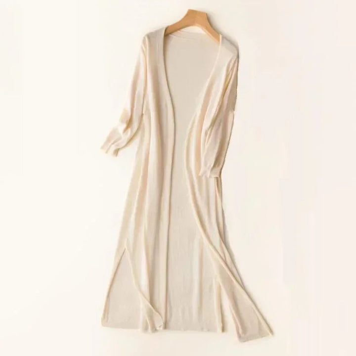 Women's Lightweight Long Open-Front V-Neck Cardigan