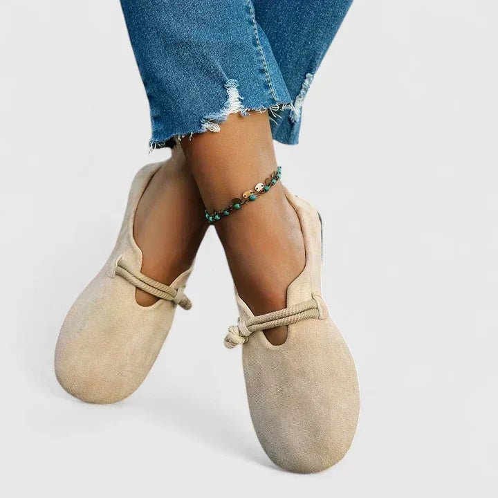 Women's Loafers Slip-On Round Toe Rope Detail Flat Shoes