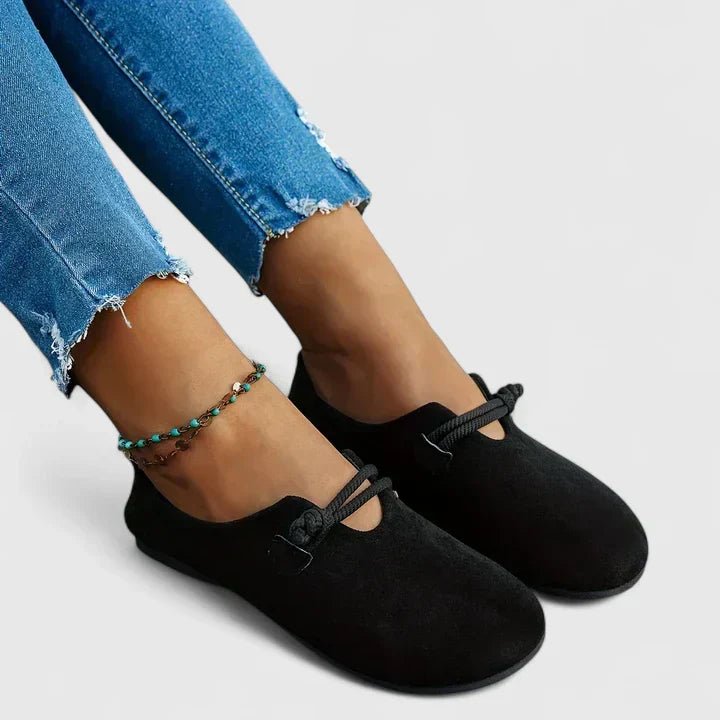 Women's Loafers Slip-On Round Toe Rope Detail Flat Shoes