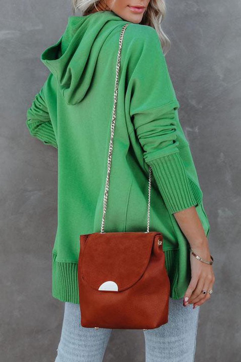 Women's Longline Hooded Drawstring Tunic Sweatshirt