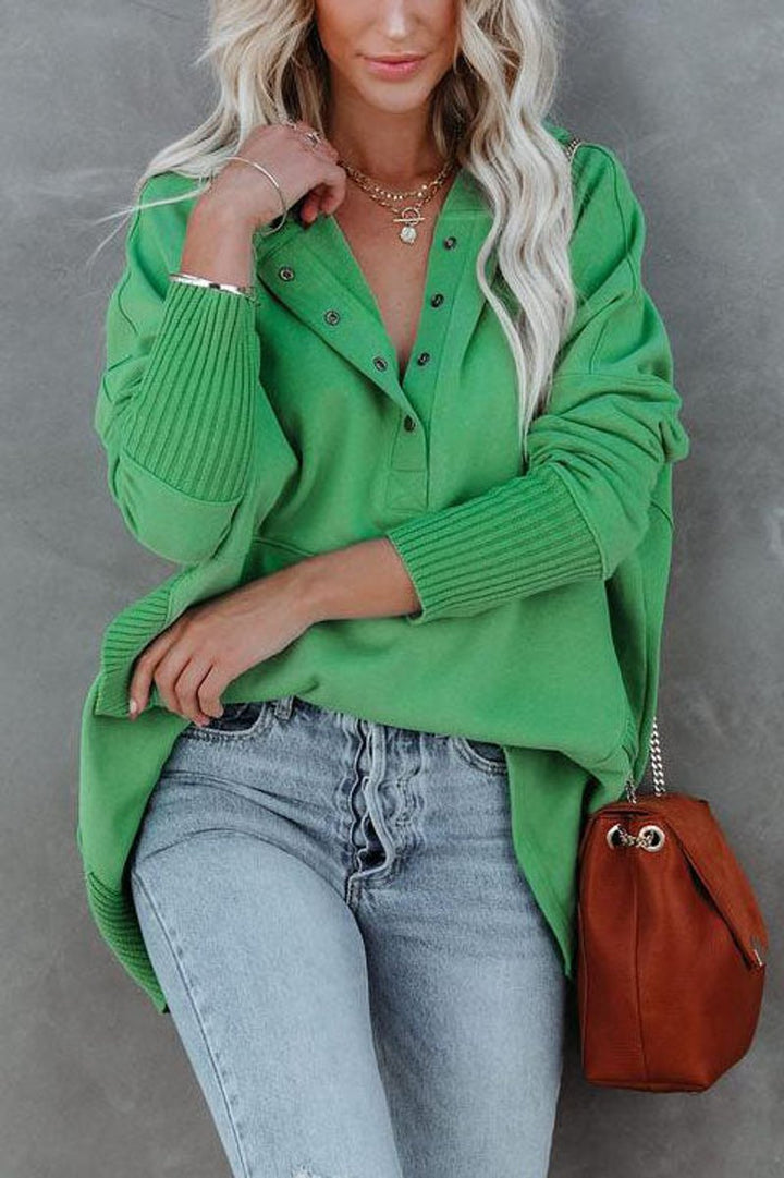 Women's Longline Hooded Drawstring Tunic Sweatshirt