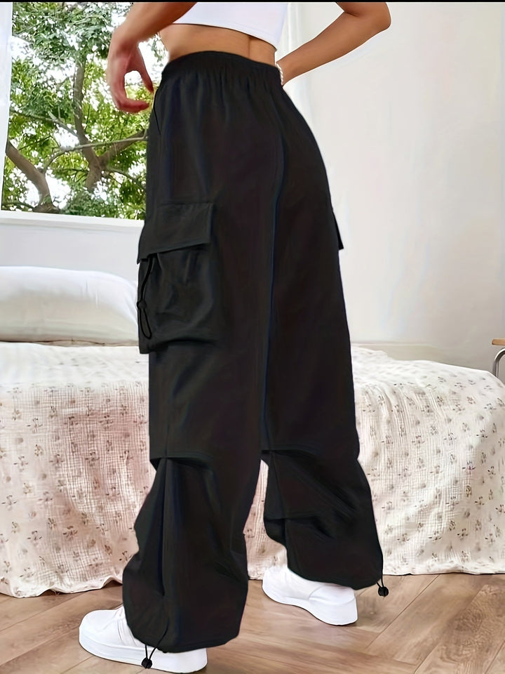Ruby | Women's Wide Leg Cargo Pocket Casual Pants
