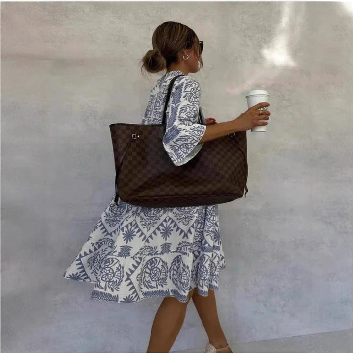 Women's Loose-Fit Floral Print Tunic Mini Dress