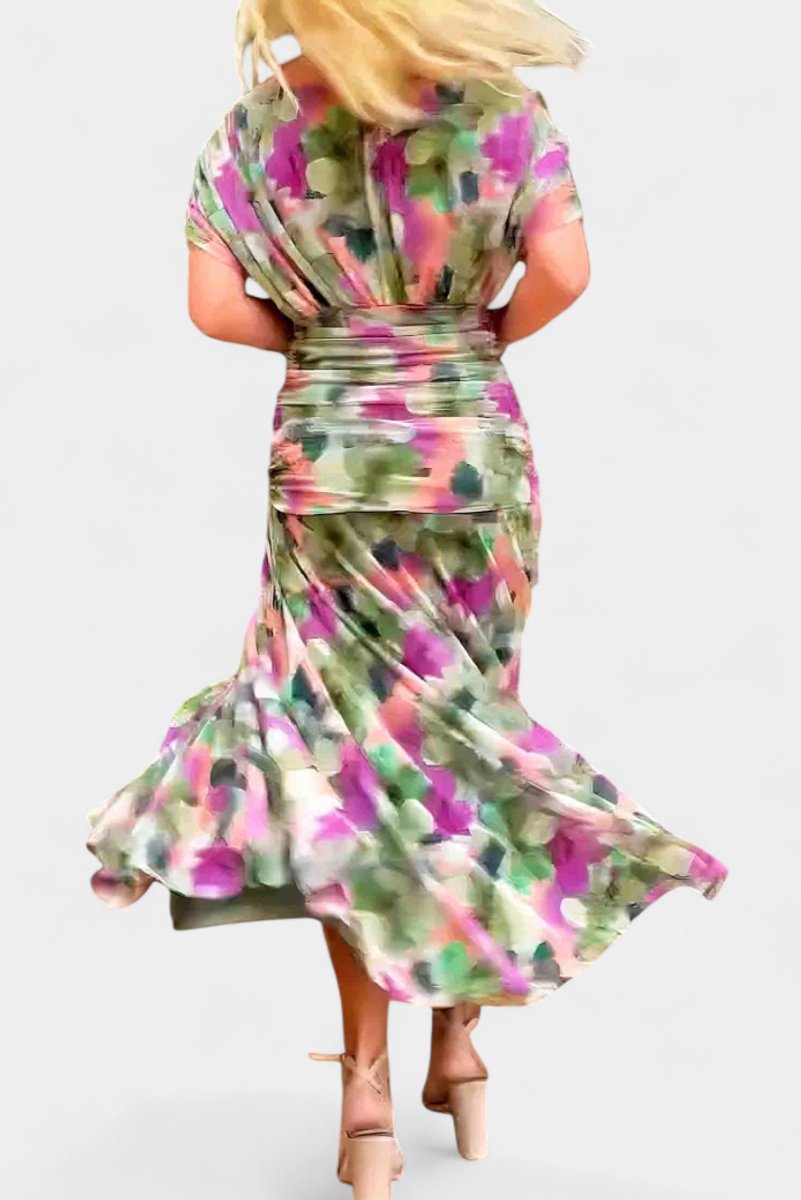 Women's Off-Shoulder Flowing Maxi Cocktail Party Dress