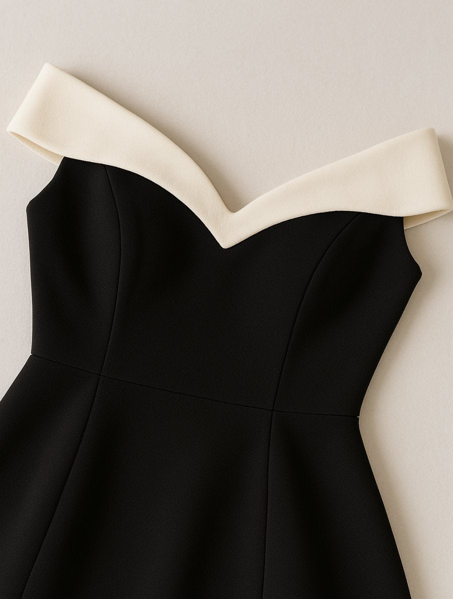 Women's Off-Shoulder Sweetheart Fit-and-Flare Mini Party Dress