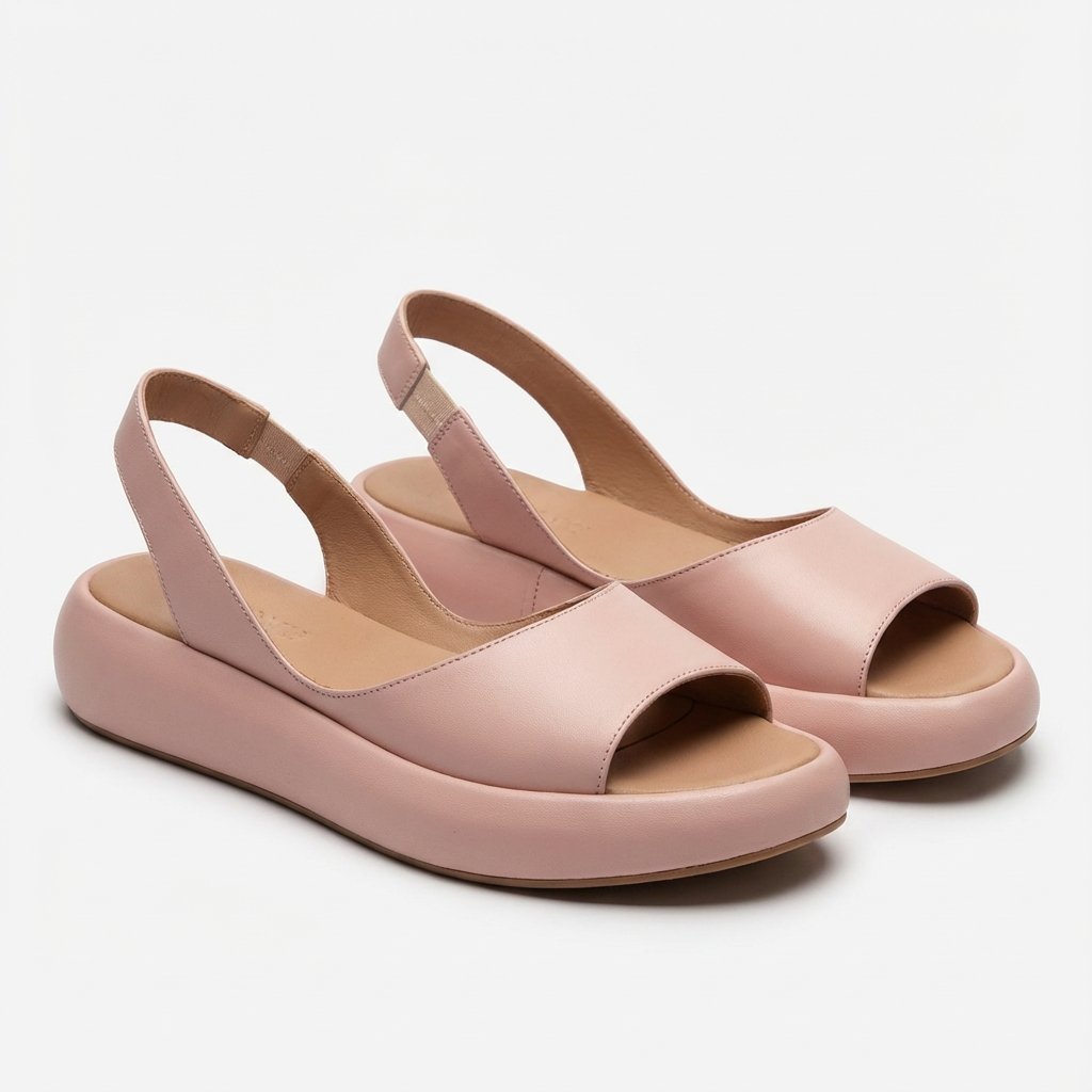 Women's Open-Toe Slingback Flatform Sandals - Rosa