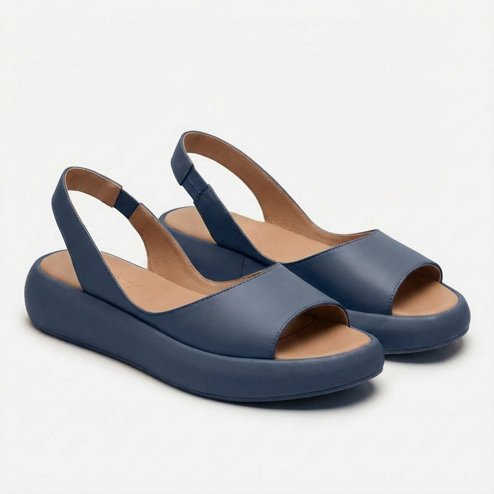 Women's Open-Toe Slingback Flatform Sandals - Azul