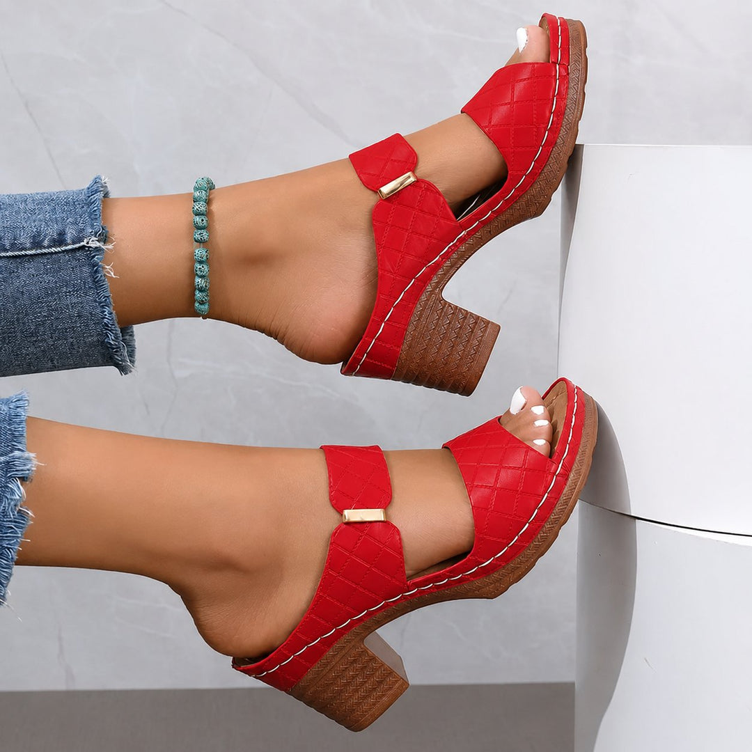 Women's Orthopedic Block Heel Platform Sandals