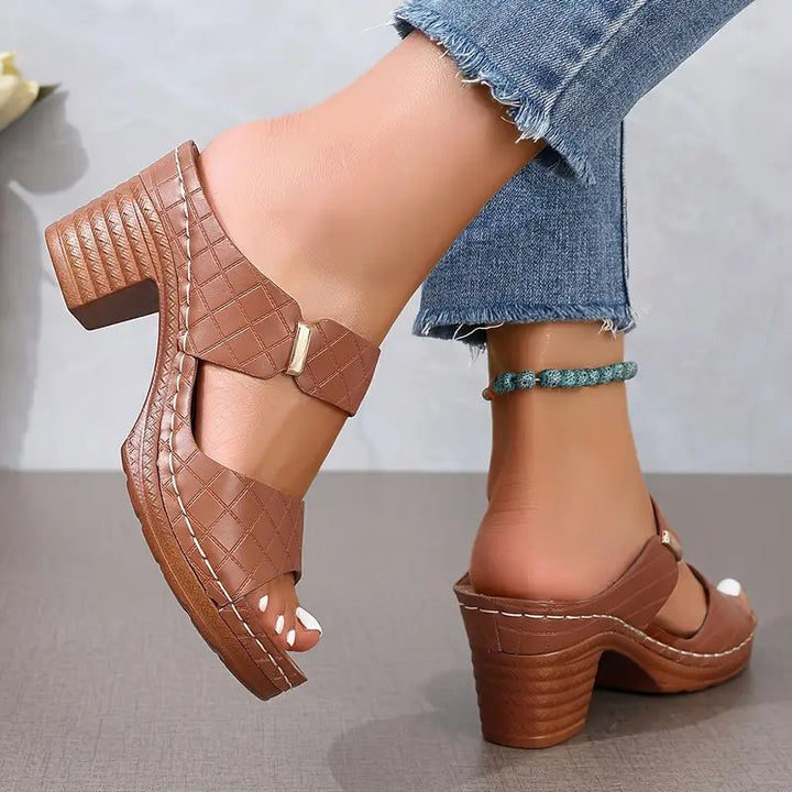 Women's Orthopedic Block Heel Platform Sandals
