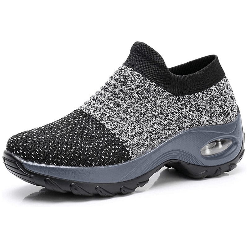 Women's Orthopedic Knit Slip-On Trainers - Gray