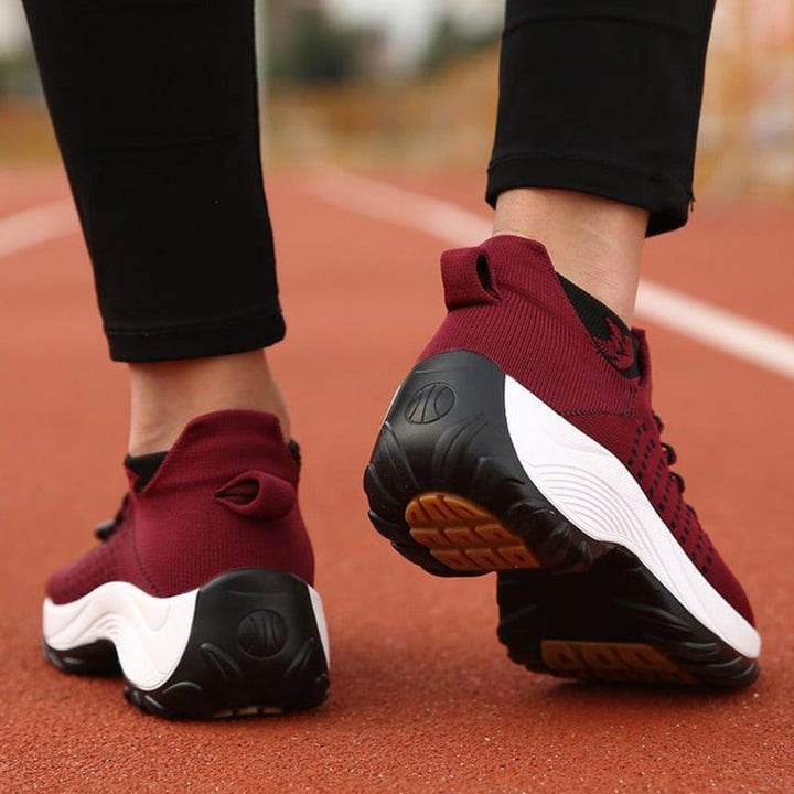Women's Orthopedic Memory-Foam Lace-Up Platform Trainers