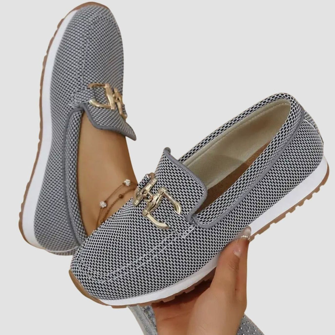 Women's Orthopedic Memory-Foam Slip-On Horsebit Loafer Trainers
