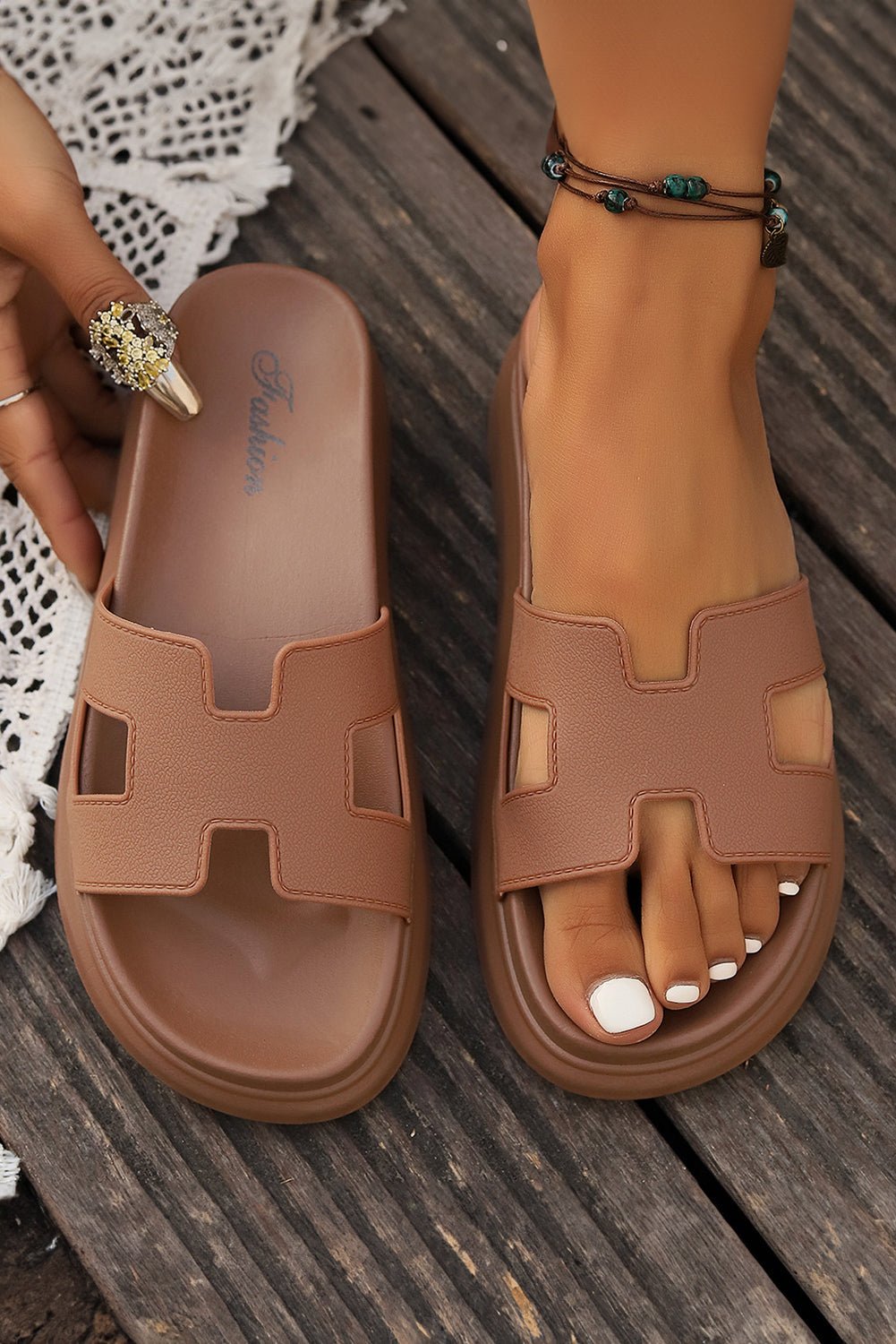 Women's Orthopedic Platform Slip-On Sandals