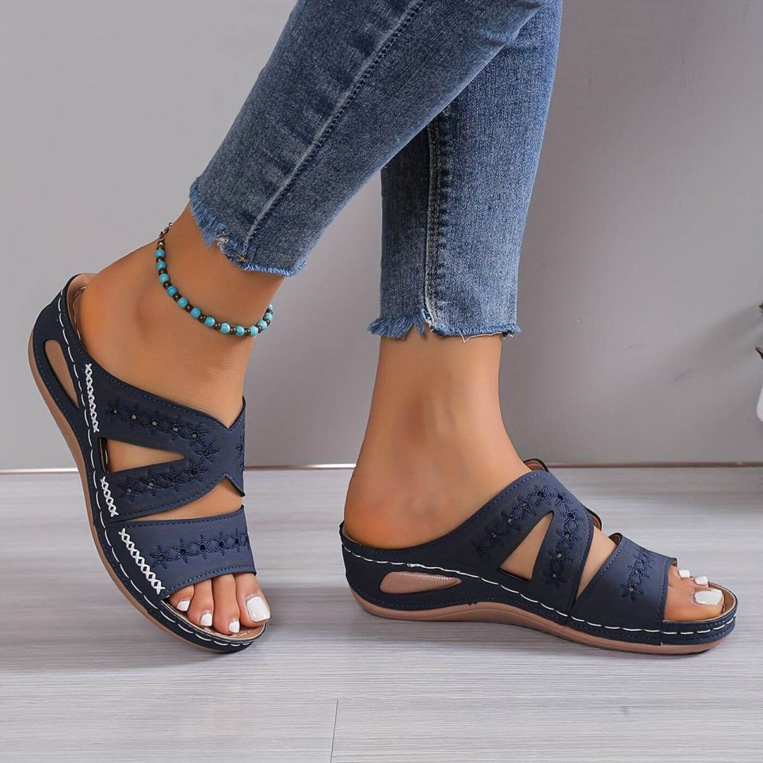 Women's Orthopedic Sandals Slip-Resistant Gel-Infused - Blue
