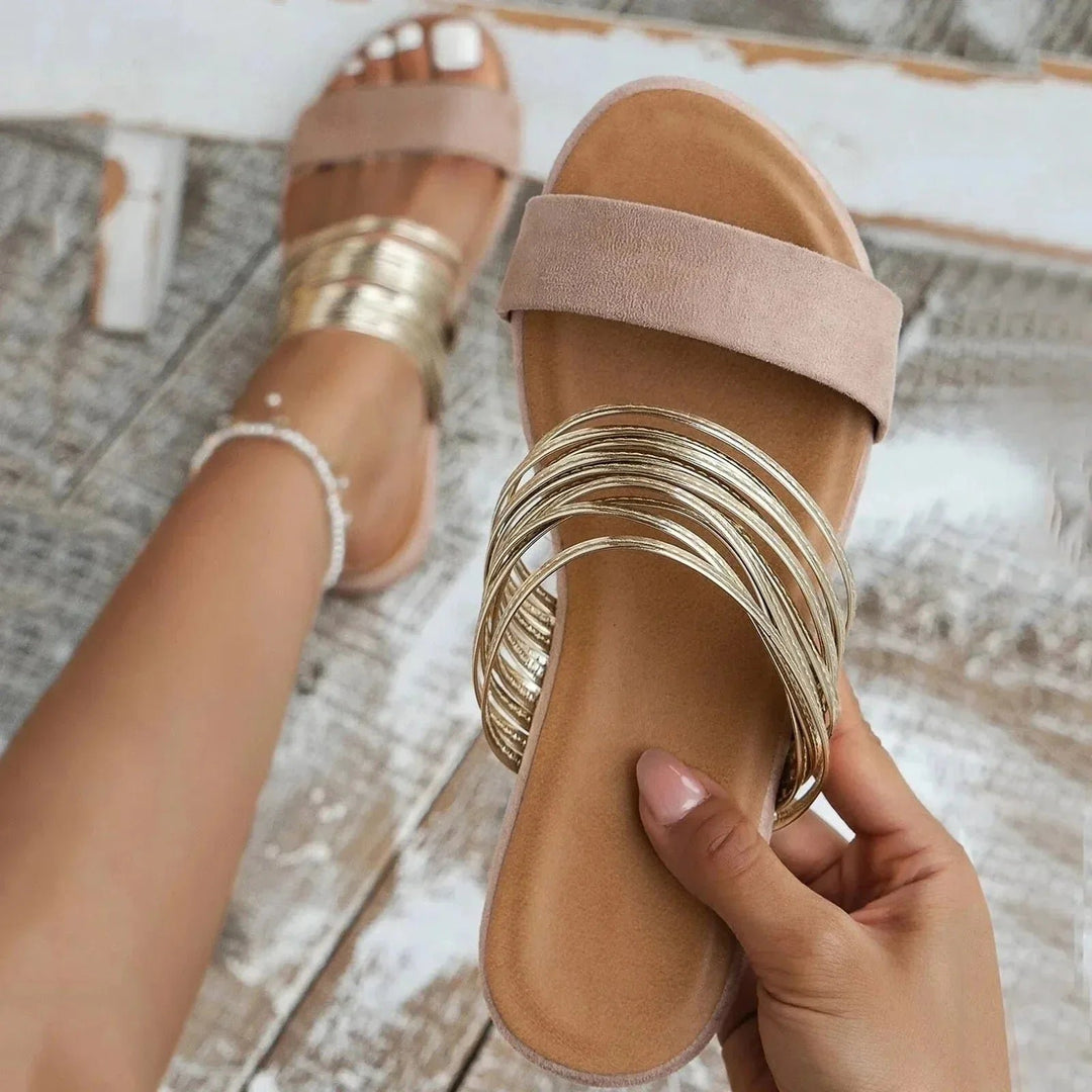 Women's Orthopedic Slip-On Comfort Sandals - Khaki