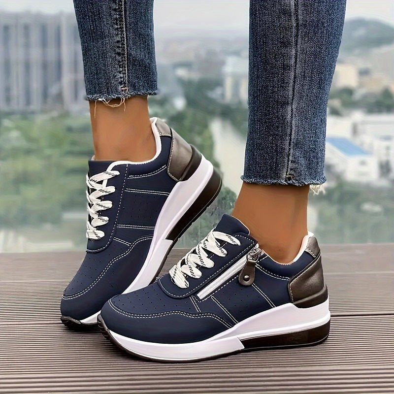 Women's Orthopedic Trainers Low-Top Lace-Up Comfort - Blue
