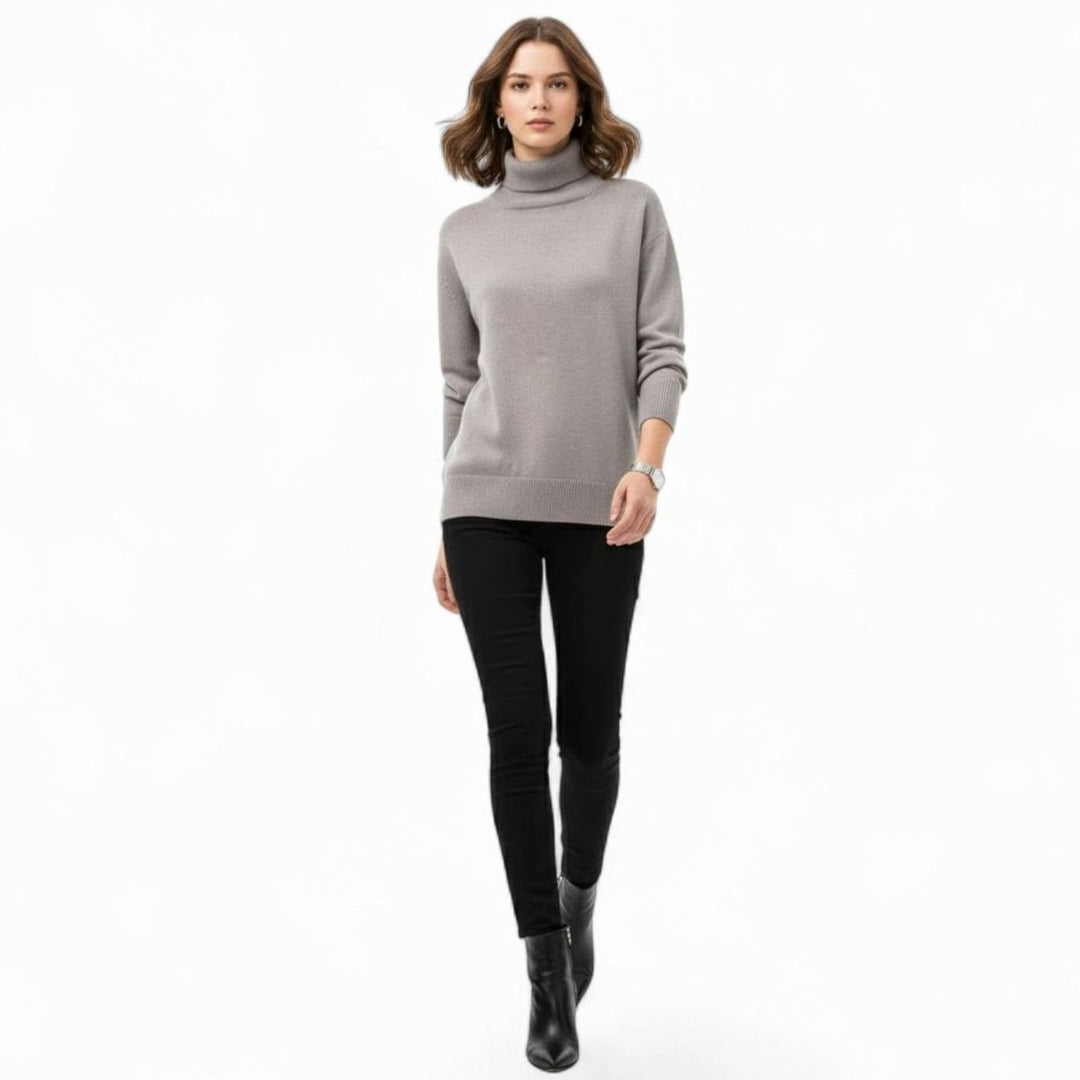 Women's Oversized Chunky Turtleneck Knit Sweater