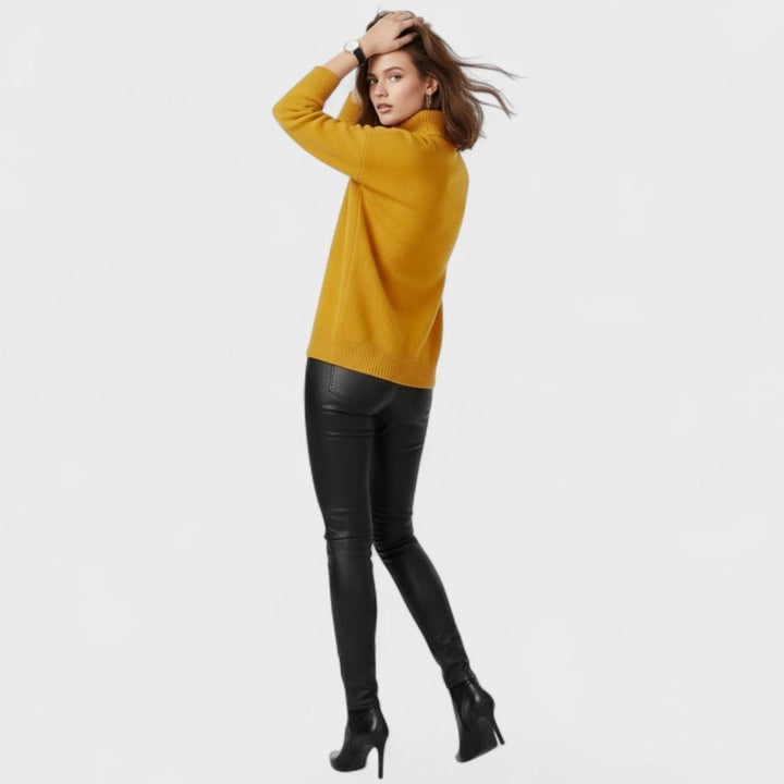 Women's Oversized Chunky Turtleneck Knit Sweater