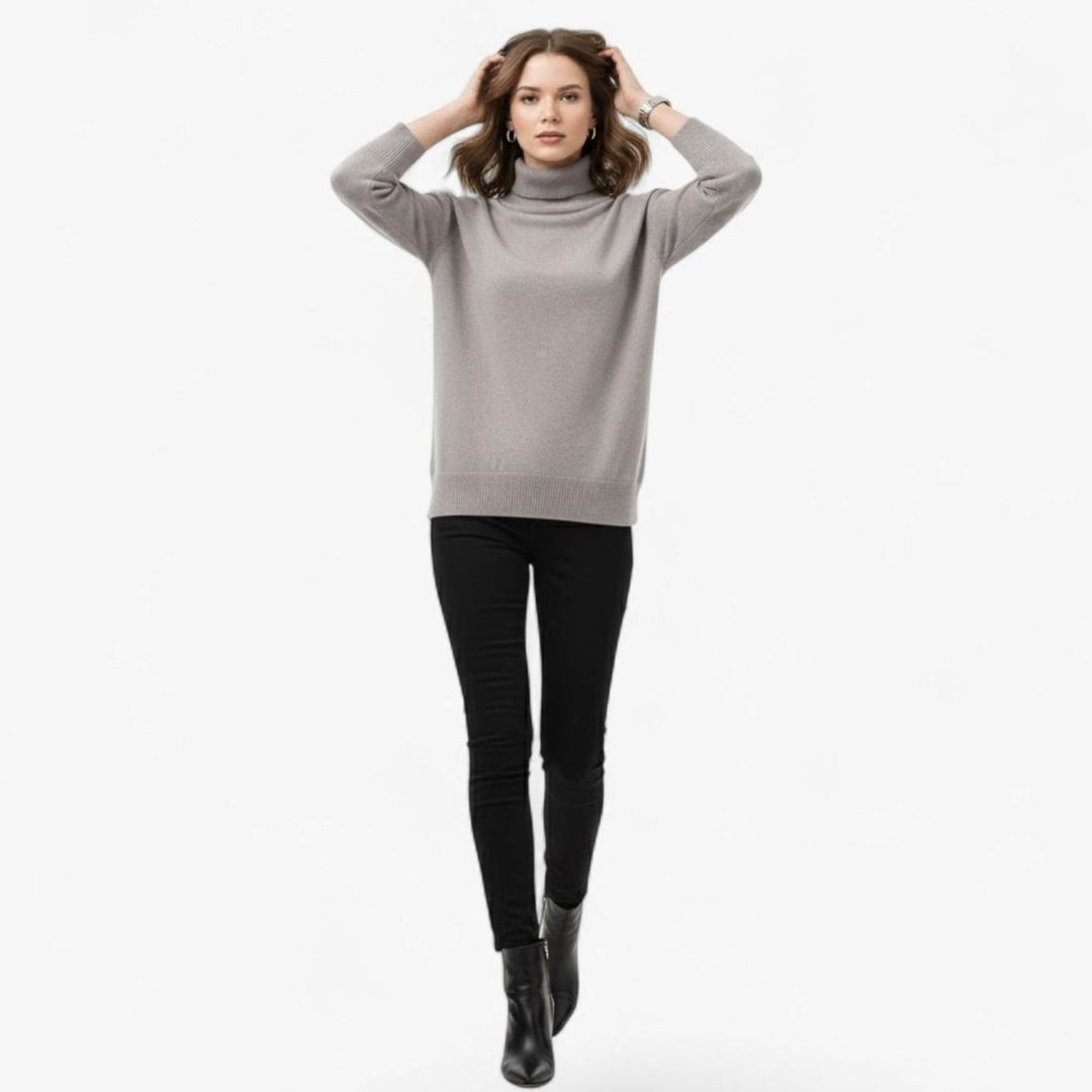Women's Oversized Chunky Turtleneck Knit Sweater