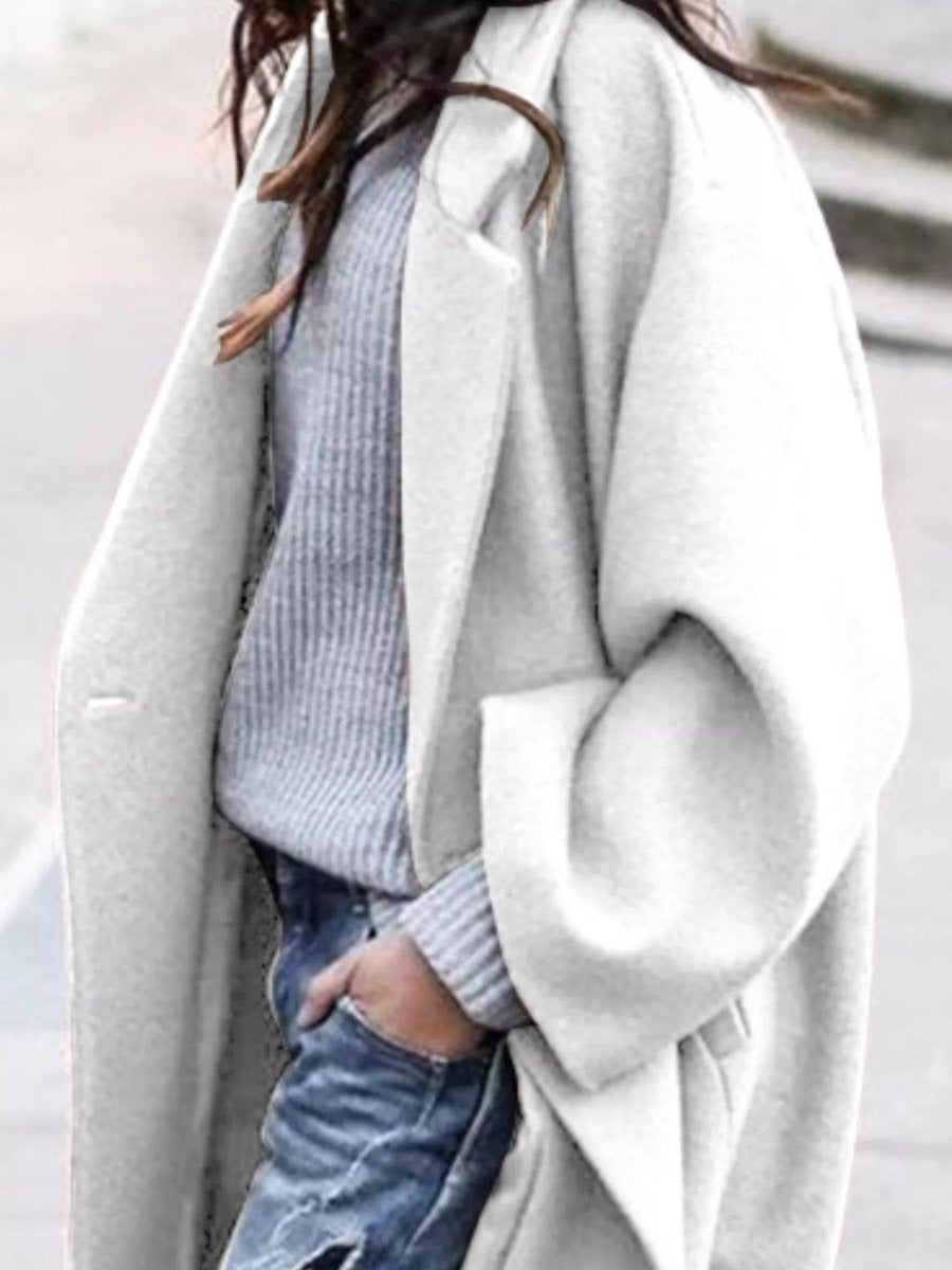 Women's Oversized Long Wool-Blend Coat Puffer Jacket Women Style