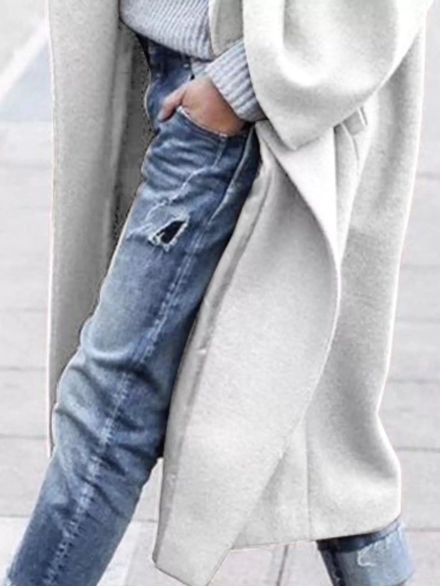 Women's Oversized Long Wool-Blend Coat Puffer Jacket Women Style