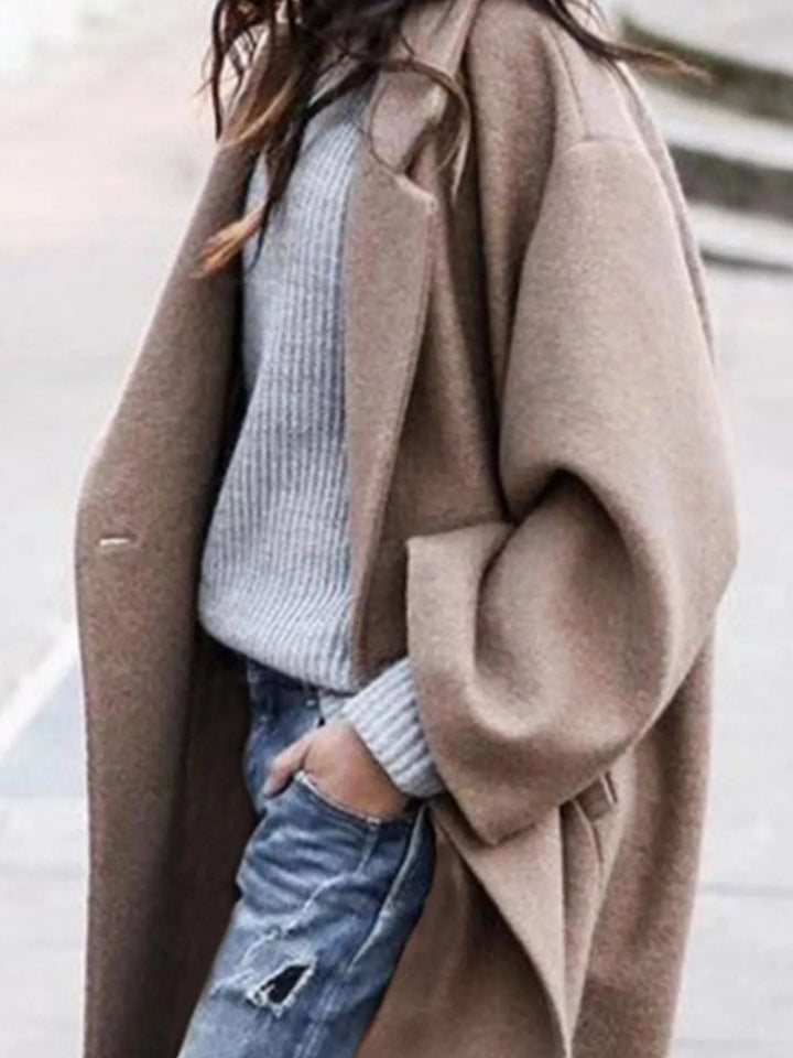 Women's Oversized Long Wool-Blend Coat Puffer Jacket Women Style