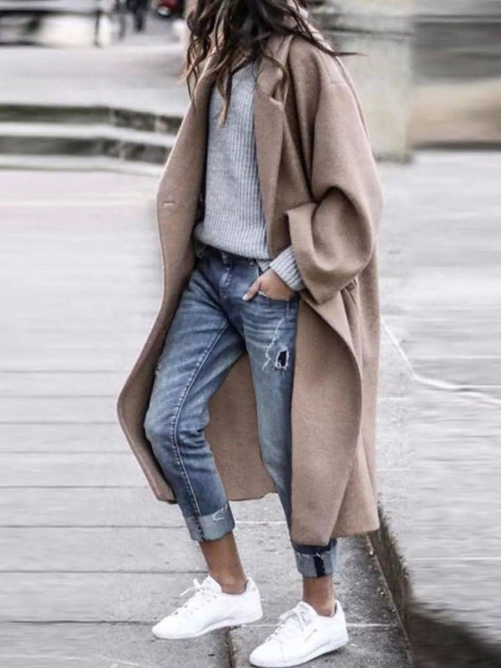 Women's Oversized Long Wool-Blend Coat Puffer Jacket Women Style