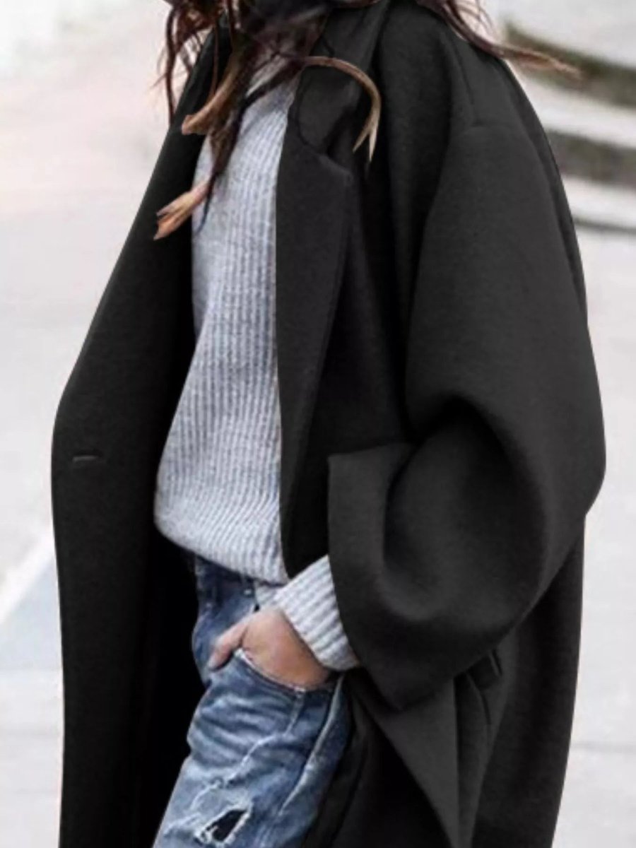 Women's Oversized Long Wool-Blend Coat Puffer Jacket Women Style