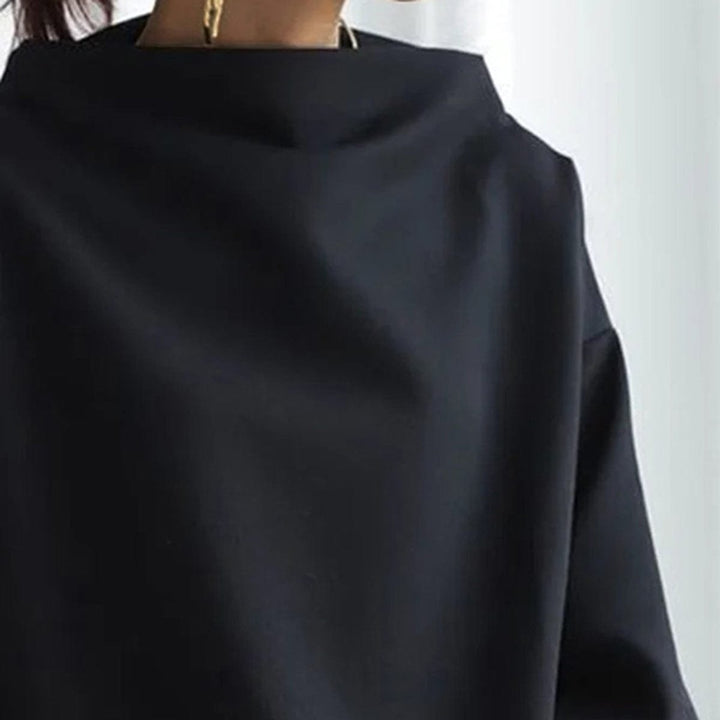 Women's Oversized Mock Neck Knit Sweater Top Long Sleeve