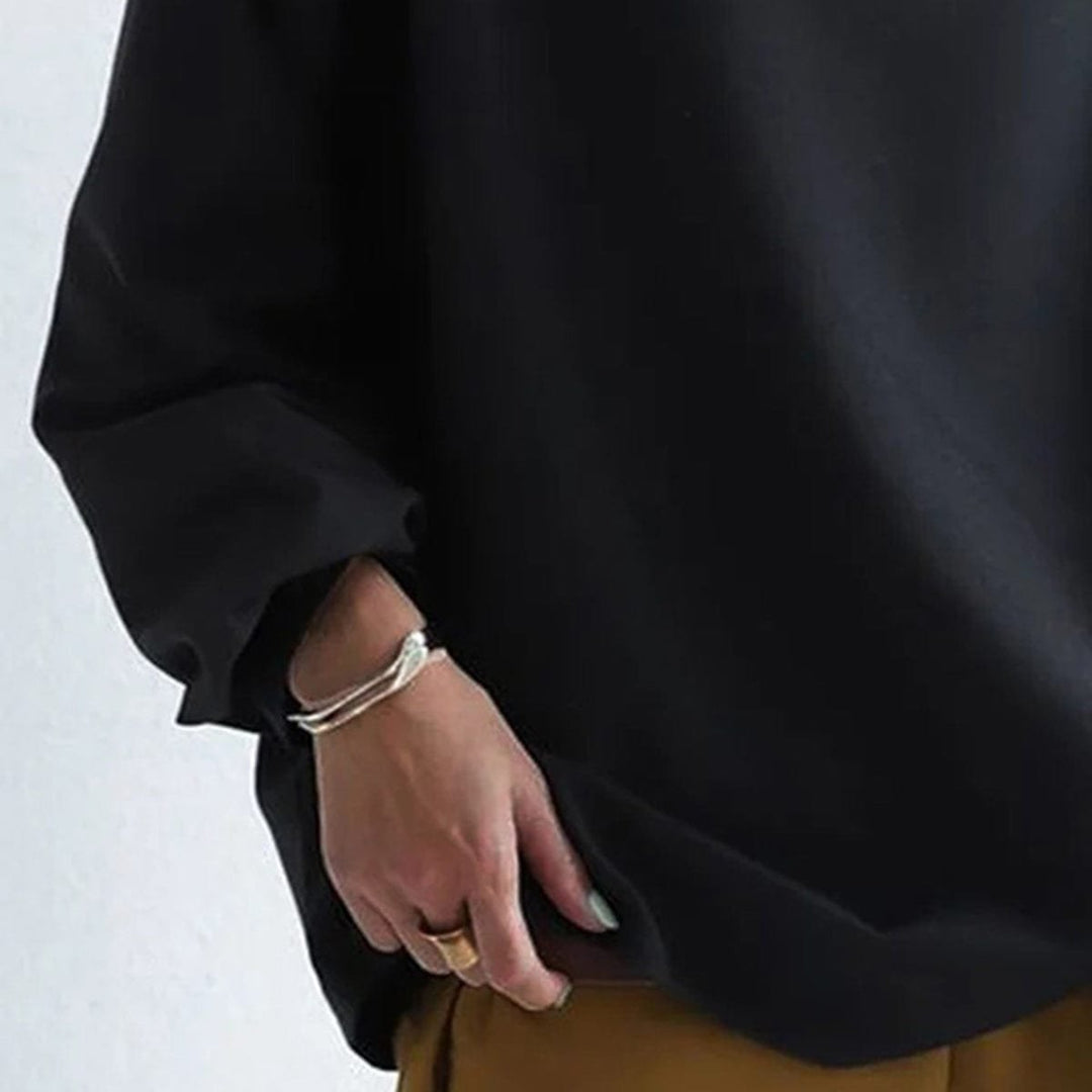 Women's Oversized Mock Neck Knit Sweater Top Long Sleeve