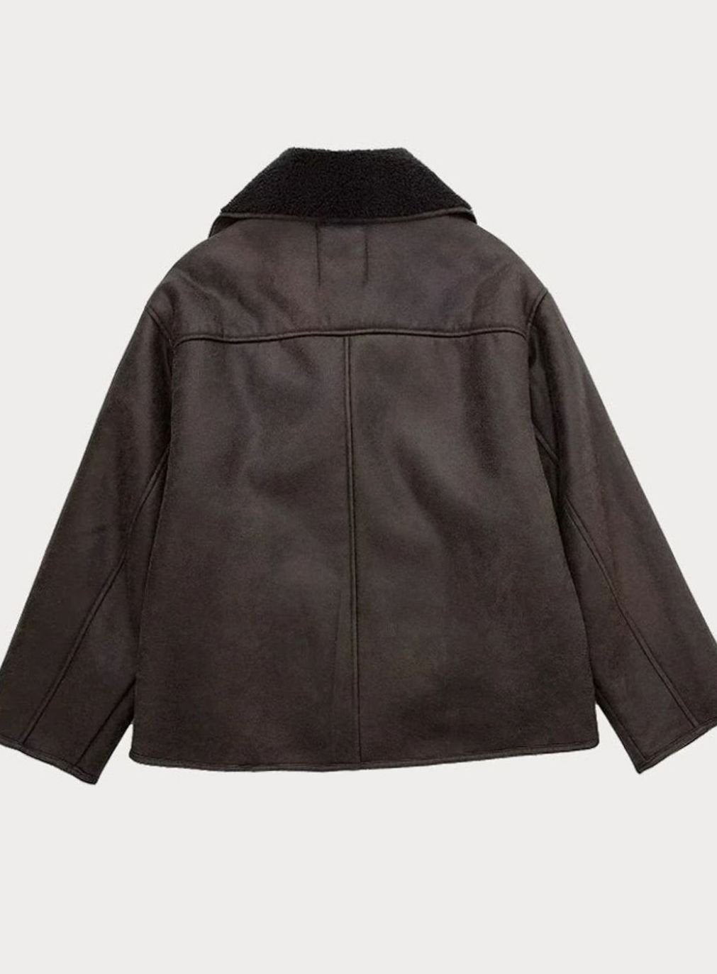 Women's Oversized Shearling-Lined Double-Breasted Jacket