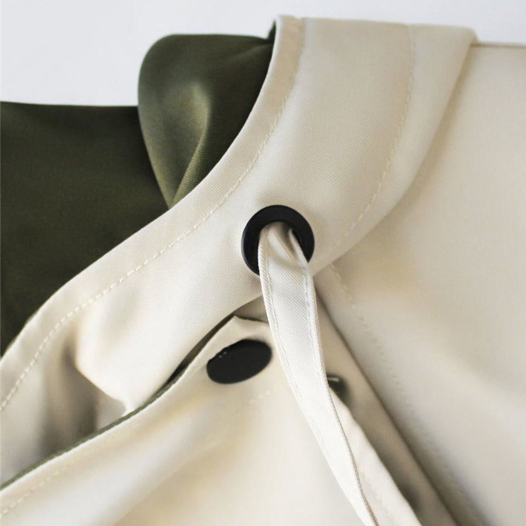 Women's Oversized Waterproof Windproof Trench Coat Dual-Collar