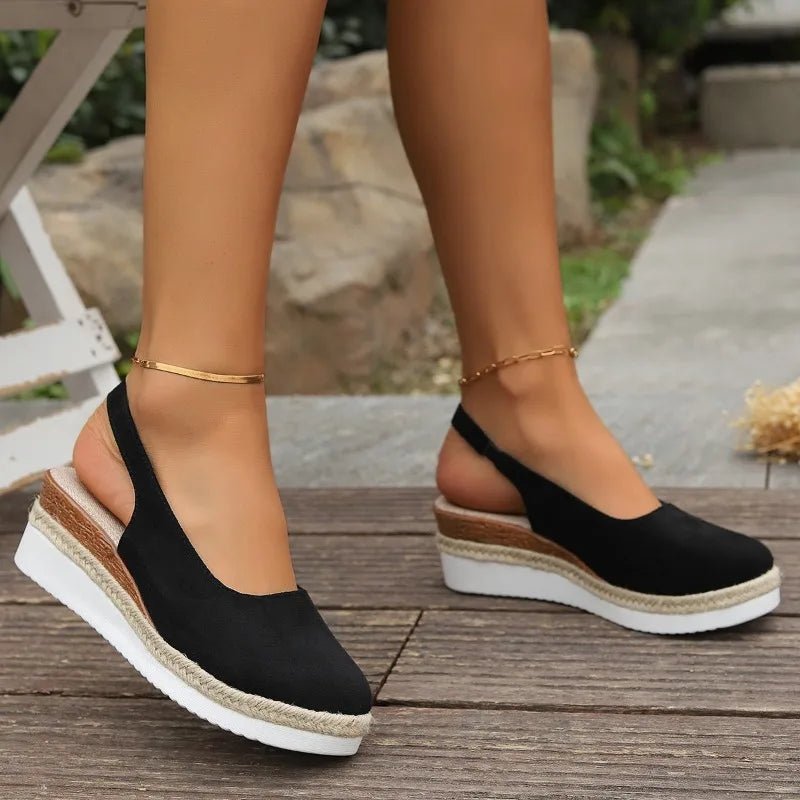 Women's Platform Espadrilles Slip-On Orthopedic Canvas