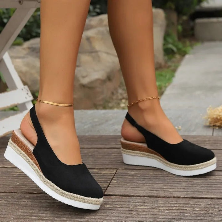 Women's Platform Espadrilles Slip-On Orthopedic Canvas