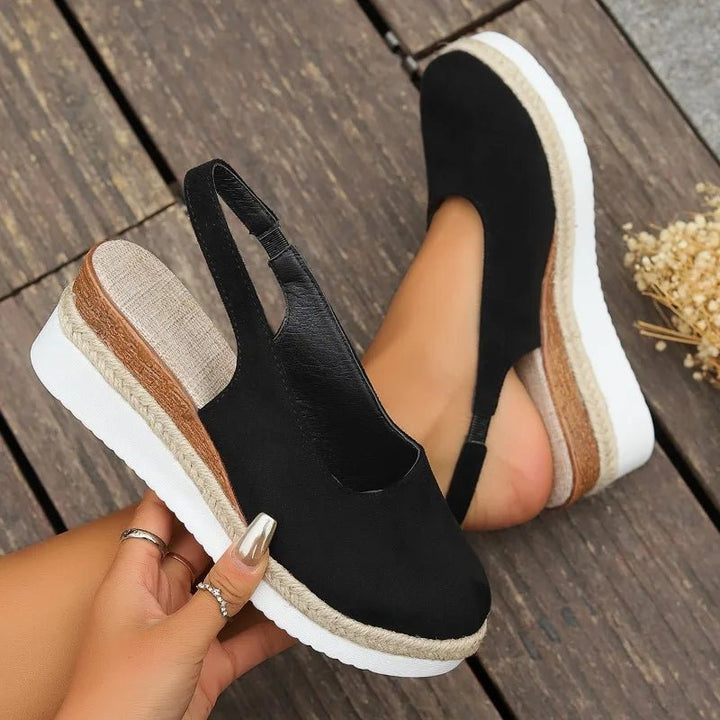 Women's Platform Espadrilles Slip-On Orthopedic Canvas