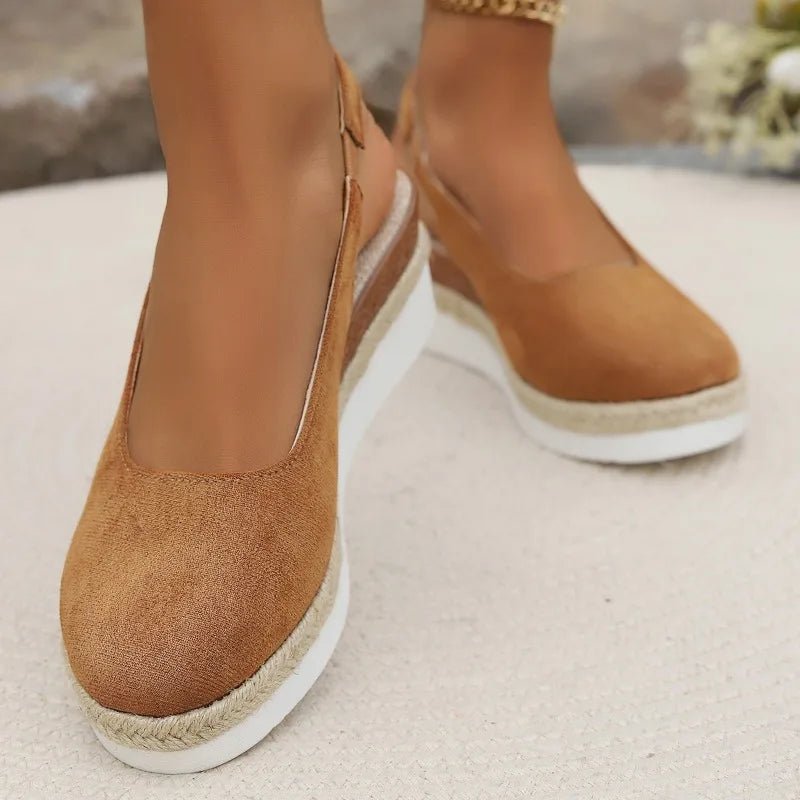 Women's Platform Espadrilles Slip-On Orthopedic Canvas