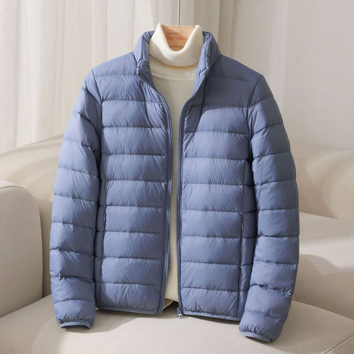 Women's Quilted Padded Coat Lightweight Ladies Puffer Jacket - Blue