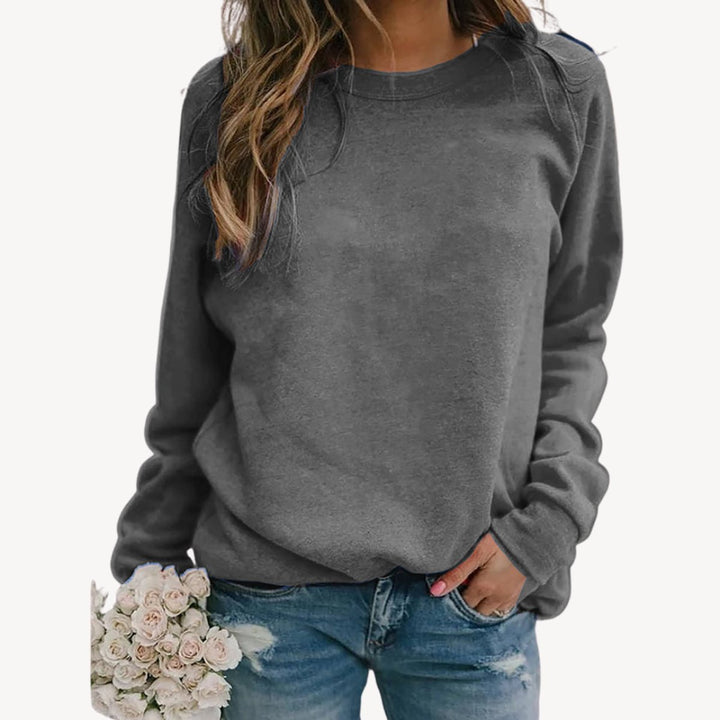 Women's Relaxed-Fit Crewneck Casual Jumper - Grey