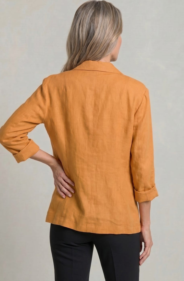 Women's Relaxed Fit Single-Button Wool Coat Blazer