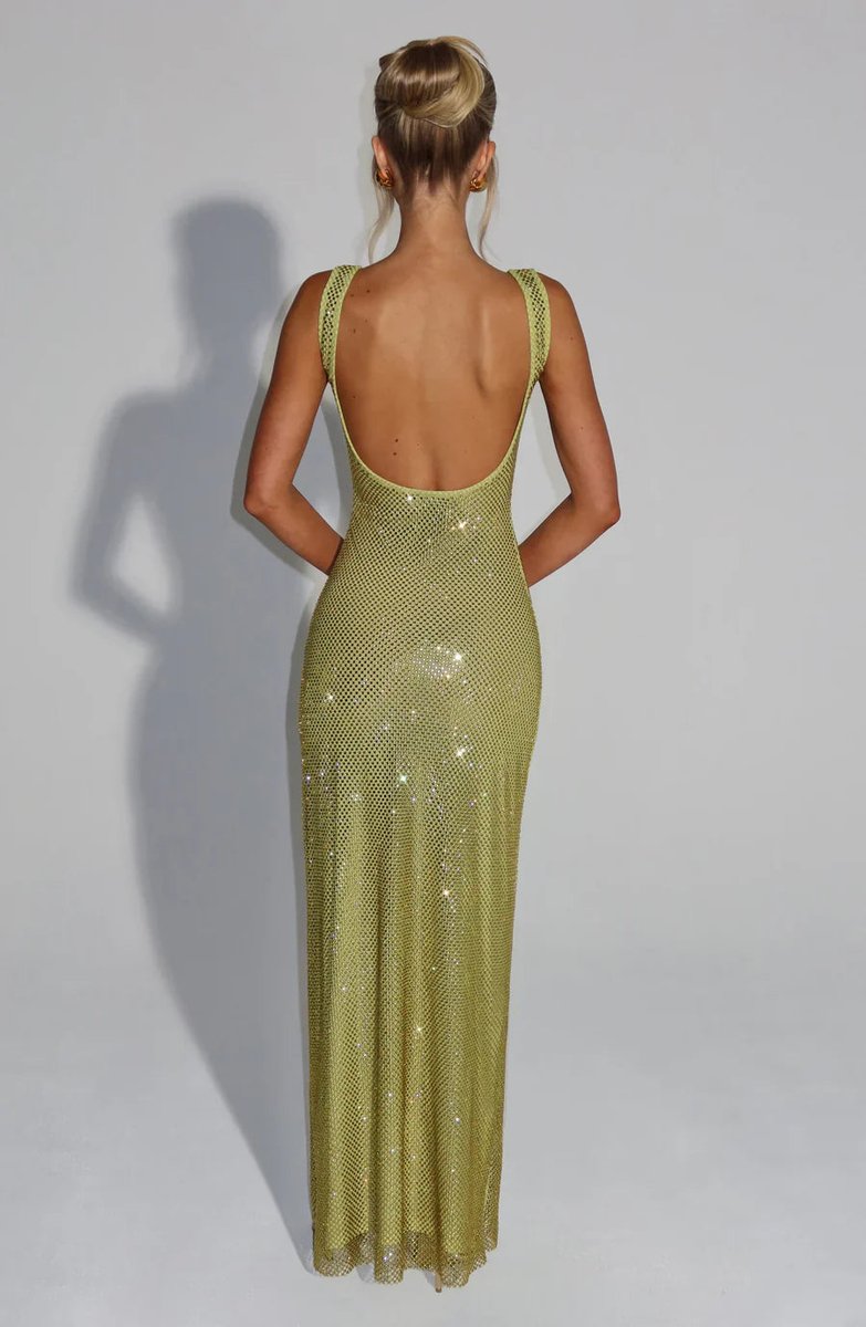 Women's Sequin Embellished Sleeveless Maxi Evening Gown