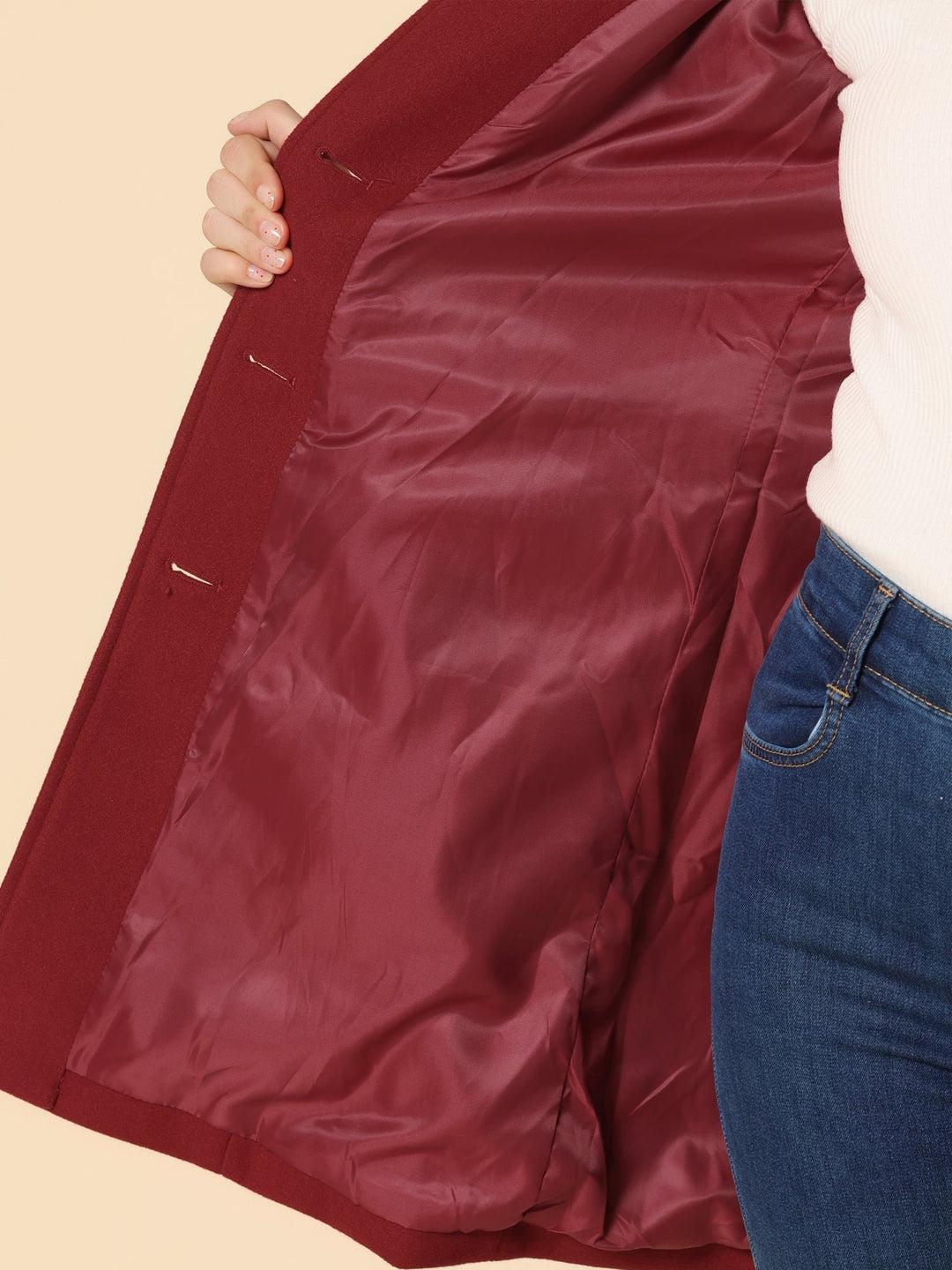 Women's Single-Breasted Structured Midi Winter Coat
