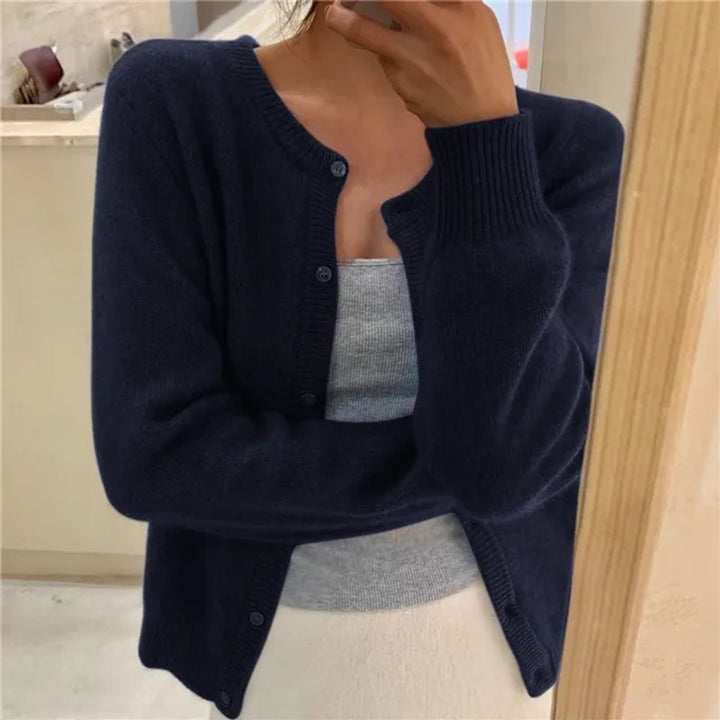 Women's Soft Knit Button-Up Cardigan Jumper