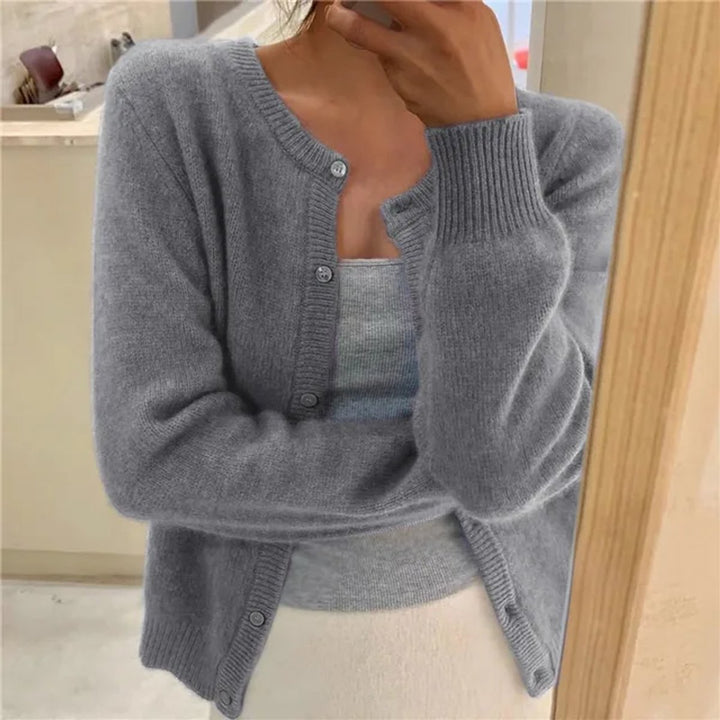 Women's Soft Knit Button-Up Cardigan Jumper
